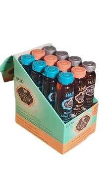 HASK Shine Oil Treatment Vials Assorted Pack of 12:Argan, Keratin, Monoi Coconut
